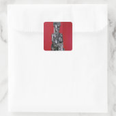 Geziend beeld van de god Amon dat bescherming bied Vierkante Sticker (Tas)