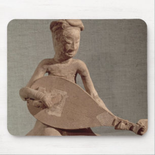 Geziene muzikant die een lat speelt, van muismat