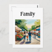 gezin briefkaart (Voorkant / Achterkant)