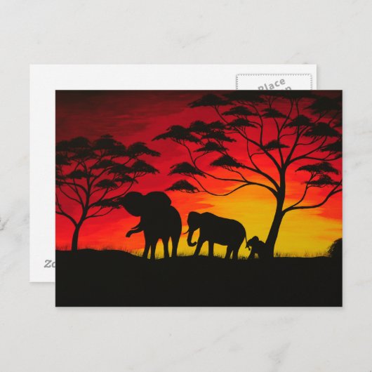 gezin briefkaart (Voorkant / Achterkant)