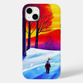 Gezin Genieten van een Winter Sunset Walk Case-Mate iPhone 14 Plus Hoesje