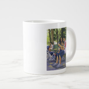 Gezin in het park 1999 grote koffiekop