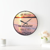 Gezin in ruste, mooi, zonneschijnnaam Funny Grote Klok (Huis)