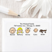  gezin met Adresetiketten Etiket (Insitu)