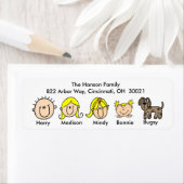 Gezin met Adresetiketten Etiket (Insitu)