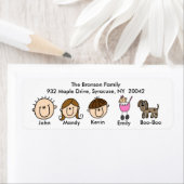 Gezin met Adresetiketten Etiket (Insitu)