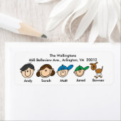 Gezin met Adresetiketten Etiket (Insitu)