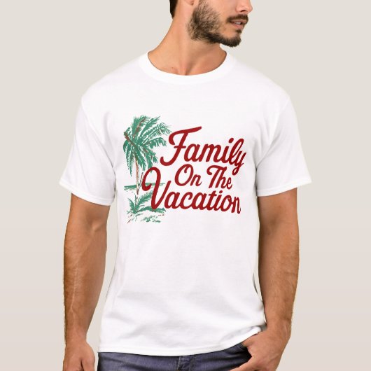 Gezin op vakantie t-shirt (Voorkant)