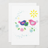 Gezin van 3 Vogels Bedankkaart (Voorkant / Achterkant)