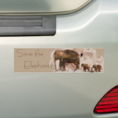 GEZIN VAN ELEPHANTS BUMPERSTICKER (Op auto)