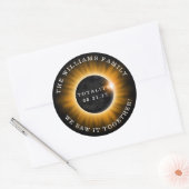 Gezinloosheid Zonnegevaar Aangepast Ronde Sticker (Envelop)
