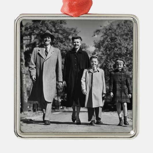 Gezinlopen Metalen Ornament (Voorkant)