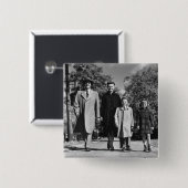 Gezinlopen Vierkante Button 5,1 Cm (Voorkant /achterkant)