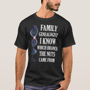 Gezinnegenealogist ik weet welke afdeling de noten t-shirt