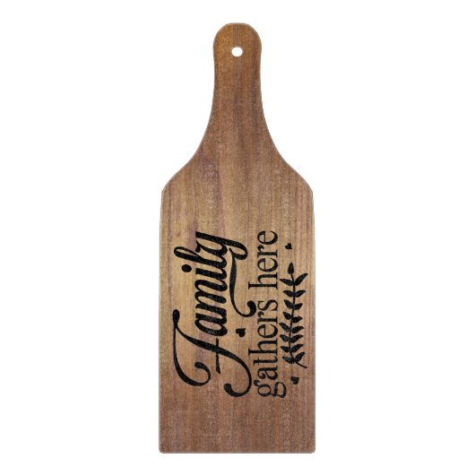 Gezinnen hier Houtlook Cutting Board Snijplank (Voorkant)