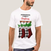 Gezinnen met peilingen van 4 jaar en Kerstmis T-shirt (Voorkant)