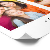 Gezinnen Script 3 Fotosjabloon Aangepaste namen Poster (Hoek)