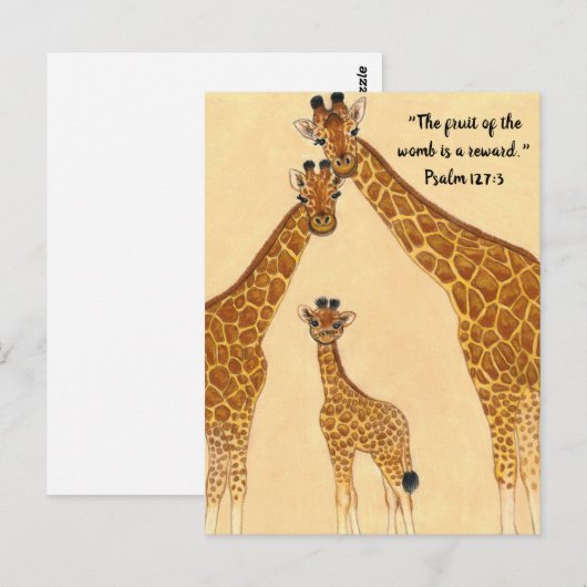 Gezinnen van Giraffes - Vruchten van baarmoeder Briefkaart (Voorkant / Achterkant)