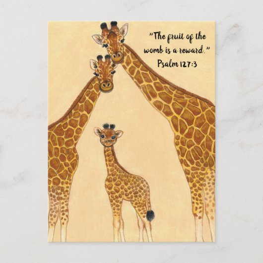 Gezinnen van Giraffes - Vruchten van baarmoeder Briefkaart (Voorkant)