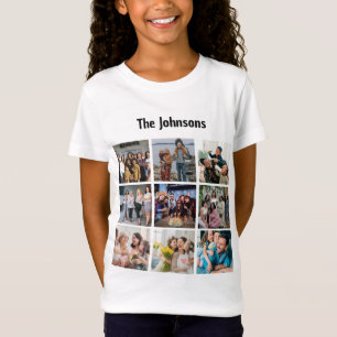 Gezinnenherinneringen 9 Foto Raster Gepersonalisee T-shirt