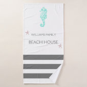 GEZINS BEACH HUUSE SEAHORSE EN STARFISH BADHANDDOEK (Badhanddoek)