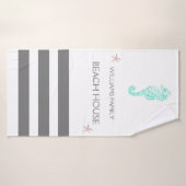 GEZINS BEACH HUUSE SEAHORSE EN STARFISH BADHANDDOEK (Badhanddoek)
