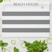 GEZINS BEACH HUUSE SEAHORSE EN STARFISH THEEDOEK (Gevouwen)