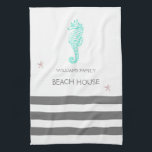 GEZINS BEACH HUUSE SEAHORSE EN STARFISH THEEDOEK<br><div class="desc">FAMILIE BEACH HUUSE SEAHORSE EN STARFISH ONTWERP KLAAR VOOR U OM MET UW FAMILIENAAM TE PERSONALISEREN</div>