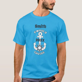 Gezins Cruise Vakantie Ankers Zeilen Maritiem T-shirt