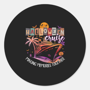 Gezins Halloween Cruise 2025 Overeenkomstige Gezin Ronde Sticker