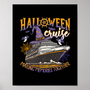 Gezins Halloween-cruise Matching Familie Zeilend C Poster