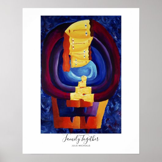 Gezins Schilderij Samen Poster (Voorkant)