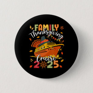 Gezins Thanksgiving-cruise 2025 Vakantietrip Schip Ronde Button 5,7 Cm