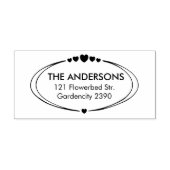 Gezinsaangepaste adrestekst rubberstempel (Afrduk)