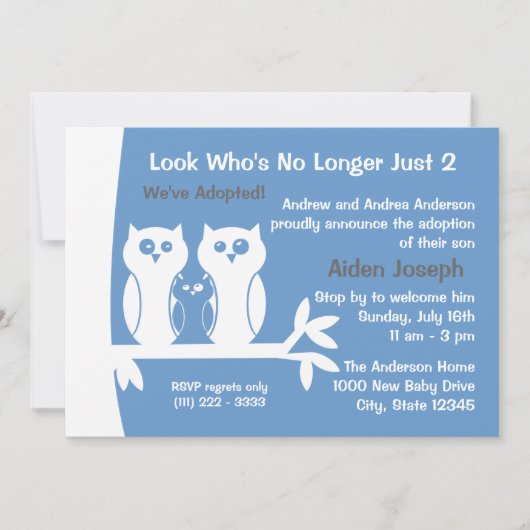 Gezinsadoptie open huis kaart (Voorkant)