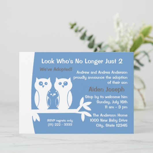 Gezinsadoptie open huis kaart (Staand voorkant)