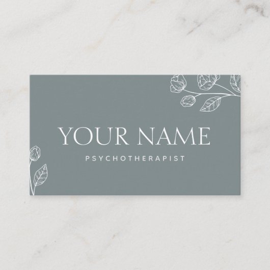 Gezinsadviseur bij psychotherapeut Minimalistisch Visitekaartje (Voorkant)