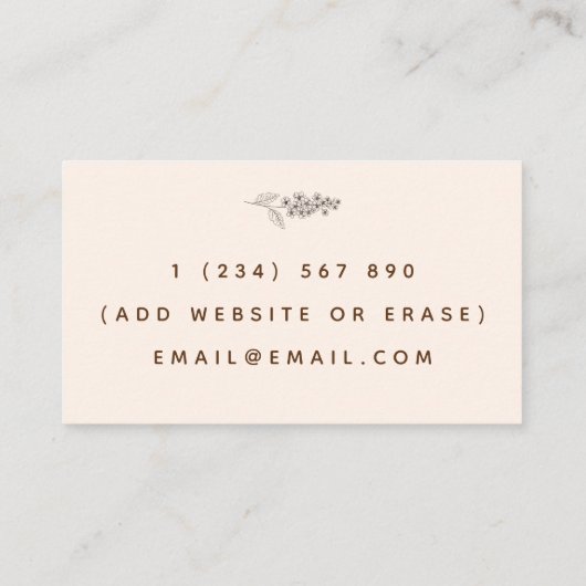 Gezinsadviseur psychotherapeutisch minimalistisch visitekaartje (Achterkant)