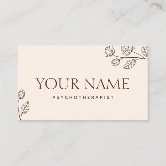 Gezinsadviseur psychotherapeutisch minimalistisch visitekaartje (Voorkant)