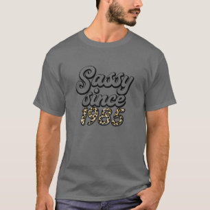 Gezinsassy sinds 1985 Lopard Happy 37th Birthda T-shirt