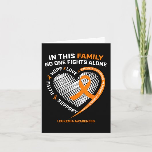 Gezinsbestrijding Leukemie Bewustmakingsproducten  Kaart (Voorkant)