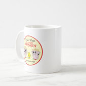 Gezinsbioscoop met warme boterpopcorn  koffiemok (Voorkant links)