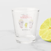 Gezinsbioscoop Pret Popcorn Mascottes Shot Glas (Achterkant)