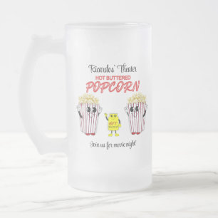 Gezinsbioscoop Theater Pret Popcorn Mascottes Matglas Bierpul