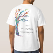 Gezinsboomgezinshereniging T-Shirt (Achterkant)
