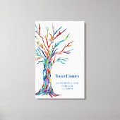 Gezinsboomstam geboorte canvas afdruk (Voorkant)