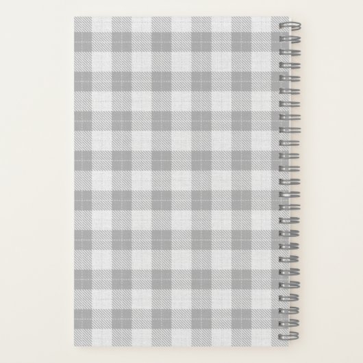 Gezinsboorgaantractor — witte speldenrecept notitieboek (Achterkant)