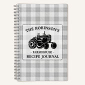 Gezinsboorgaantractor — witte speldenrecept notitieboek (Voorkant)
