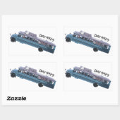 gezinsbus rechthoekige sticker (Vel)