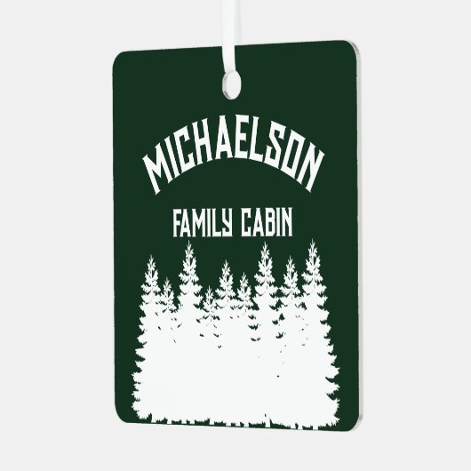 gezinscabine metalen ornament (Voorkant links)